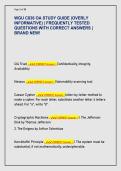 WGU C836 OA STUDY GUIDE &lpar;OVERLY  INFORMATIVE&rpar; &vert; FREQUENTLY TESTED  QUESTIONS WITH CORRECT ANSWERS &vert;  BRAND NEW&excl;