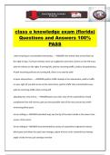 class e knowledge exam &lpar;florida&rpar; Questions and Answers 100&percnt; PASS