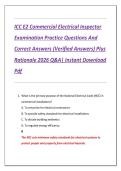 ICC E2 Commercial Electrical Inspector  Examination Practice Questions And  Correct Answers &lpar;Verified Answers&rpar; Plus  Rationale 2026 Q&A&vert; Instant Download  Pdf 