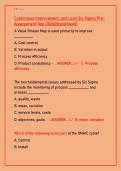 Continuous Improvement & Lean Six Sigma Pre-Assessment 2026&colon; 300&plus; Practice Questions