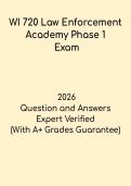 WI 720 Law Enforcement Academy Phase 1 Exam &ndash; Practice Test & Study Guide 2026