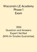 Wisconsin LE Academy Phase 1 Exam Questions &ndash; Practice Test & Study Guide 2026