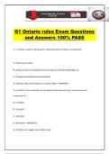 G1 Ontario rules Exam Questions and Answers 100&percnt; PASS