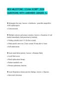 HESI MILESTONE 2 EXAM SCRIPT 2026 QUESTIONS WITH ANSWERS GRADED A&plus;