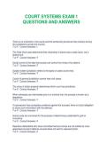 COURT SYSTEMS EXAM 1 QUESTIONS AND ANSWERS