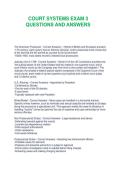 COURT SYSTEMS EXAM 3 QUESTIONS AND ANSWER