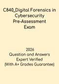 C840 Digital Forensics in Cybersecurity Pre-Assessment &ndash; Practice Test & Exam Prep 2026