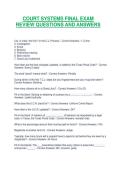 COURT SYSTEMS FINAL EXAM REVIEW QUESTIONS AND ANSWERS