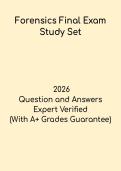 Forensics Final Exam Study Set &ndash; Practice Questions & Comprehensive Review 2026