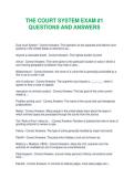 THE COURT SYSTEM EXAM -1 QUESTIONS AND ANSWERS