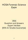 HOSA Forensic Science &ndash; Study Guide & Practice Exam Prep 2026