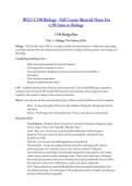  WGU C190 Biology - Full Course Material Notes For c190 Intro to Biology