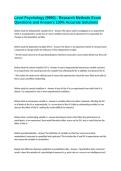Level Psychology &lpar;9990&rpar; - Research Methods Exam Questions and Answers 100&percnt; Accurate Solutions