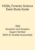 HOSA Forensic Science Exam Study Guide &ndash; Practice Questions & Competition Prep 2026