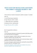 WEST COAST EMT BLOCK EXAM 2 QUESTIONS AND CORRECT ANSWERS GRADED A&plus; 2026 LATEST