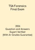 TSA Forensics Final Exam &ndash; Practice Test & Forensic Science Review Guide 2026