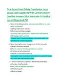 New Jersey Event Safety Coordinator Large  Venue Exam Questions With Correct Answers  &lpar;Verified Answers&rpar; Plus Rationales 2026 Q&A &vert;  Instant Download Pdf 