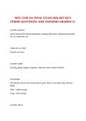 MSU CEM 141 FINAL EXAM 2026-2027 KEY TERMS QUESTIONS AND ANSWERS GRADED A&plus;