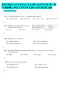 2026 BIOCHEM ACS FINAL EXAM QUSTIONS WITH  VERIFIED SOLUTIONS PASS ASSURED 2026 