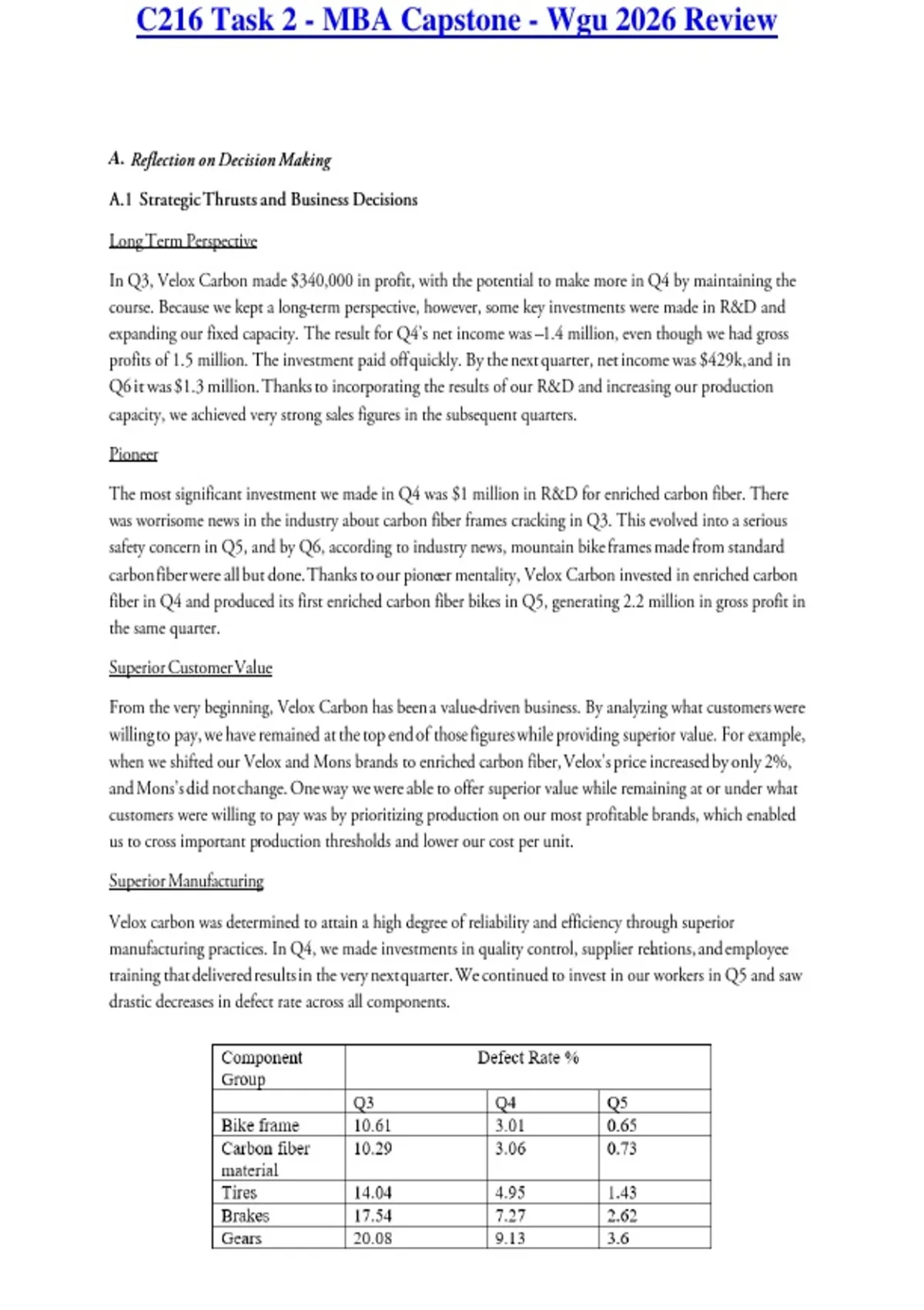Wgu Mba Task 2 Example C216 Task 2 - MBA Capstone - Wgu 2026 Review - C216 Task 2 - MBA ...