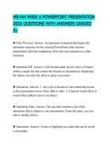 HIS-144 WEEK 6 POWERPOINT PRESENTATION 2026 QUESTIONS WITH ANSWERS GRADED A&plus;