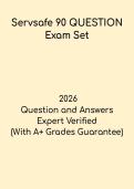 ServSafe 90 Question Exam Set &ndash; Manager Certification Practice Test & Study Guide 2026