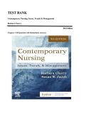 TEST BANK&lowbar;&lowbar;Contemporary Nursing&colon; Issues&comma; Trends & Management 9th Edition by Barbara Cherry &comma; ISBN&colon; 9780323776875 &vert;All Chapters Included&vert; Guide A&plus;