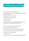 HISTOLOGY NBME EXAMINATION TEST 2026 QUESTIONS WITH SOLUTIONS GRADED A&plus;