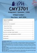 CMY3701 Assignment 1 &lpar;ANSWERS&rpar; Semester 1 2026 - DISTINCTION GUARANTEED