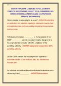 OSSF DR FINAL EXAM LATEST 2026 ACTUAL EXAM WITH  COMPLETE QUESTIONS AND CORRECT DETAILED ANSWERS &lpar;100&percnt;  VERIFIED ANSWERS&rpar; &vert;ALREADY GRADED A&plus;&vert; &vert;&vert;PROFESSOR  VERIFIED&vert;&vert; &vert;&vert;BRANDNEW&excl;&excl;&excl;&vert;&vert; 