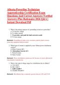 Alberta Powerline Technician  Apprenticeship Certification Exam  Questions And Correct Answers &lpar;Verified  Answers&rpar; Plus Rationales 2026 Q&A &vert;  Instant Download Pdf 