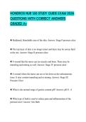 HONDROS NUR 150 STUDY GUIDE EXAM 2026 QUESTIONS WITH CORRECT ANSWERS GRADED A&plus;