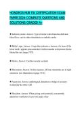 HONDROS NUR 176 CERTIFICATION EXAM PAPER 2026 COMPLETE QUESTIONS AND SOLUTIONS GRADED A&plus;