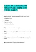 HONDROS NUR 232 PEDS STUDY GUIDE ACTUAL EXAM 2026 QUESTIONS WITH ANSWERS GRADED A&plus;