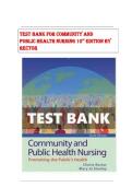 Test Bank for Community and Public Health Nursing&colon; Promoting the Public's Health&comma; 10th Edition By&colon; Cherie Rector and Mary Jo Clark