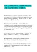 HVAC JOURNEYMAN EXAM PREP QUESTIONS AND SOLUTIONS 2026 GRADED A&plus;