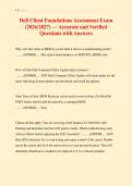 Dell Client Foundations Assessment Exam 2026&sol;2027 &vert; Actual Questions & Verified Answers