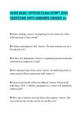 IAHSS BASIC OFFICER EXAM SCRIPT 2026 QUESTIONS WITH ANSWERS GRADED A&plus;