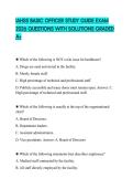 IAHSS BASIC OFFICER STUDY GUIDE EXAM 2026 QUESTIONS WITH SOLUTIONS GRADED A&plus;