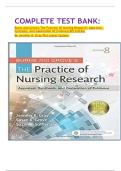 Test Bank For Burns and Grove's The Practice of Nursing Research&comma; 8th Edition by Gray&comma;