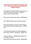 Georgia Structural Pest Control Certified Operators License  Exam - GA DCO Exam GHP&sol;CPC Set 1 QUESTIONS AND  ANSWERS GRADED A&plus; 