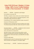 Galen NUR 210 Exam 1 Modules 1-3 &vert; 100&percnt; Correct Verified Solutions &vert; Grade A &vert; Latest 2026