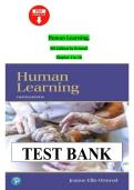 Test Bank for Human Learning&comma; 8th Edition by Jeanne Ormrod&comma; Jeanne Ellis Ormrod&vert;9780134893662&vert; All Chapters 1-15&vert; LATEST