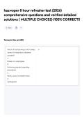 hazwoper 8 hour refresher test &lpar;2026&rpar; comprehensive questions and verified detailed solutions &lpar; MULTIPLE CHOICES&rpar; &vert;100&percnt; CORRECT&excl;&excl;