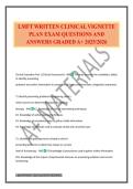 LMFT WRITTEN CLINICAL VIGNETTE PLAN EXAM QUESTIONS AND ANSWERS GRADED A&plus; 2025&sol;2026