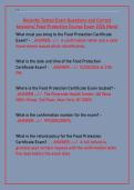 Food Protection Course Exam 2026&colon; Recently Tested Questions & Correct Answers &vert; NYC