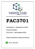 FAC3701 Assignment 1 (ANSWERS) Semester 2 2023 - DISTINCTION GUARANTEED