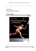 Test Bank for Clinical Kinesiology and Anatomy&comma; 7th Edition By&colon; Lynn S&period; Lippert