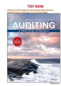 Test Bank for Auditing&colon; A Practical Approach&comma; 4th Canadian Edition by Moroney&comma; Campbell&comma; Warren&vert;All Chapters included &lpar; 1-14 &rpar;&vert;LATEST