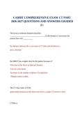 CAMRT COMPREHENSIVE EXAM   CT PART 2026-2027 QUESTIONS AND ANSWERS GRADED A&plus;